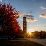 The Cook Carillon Tower at at sunrise.